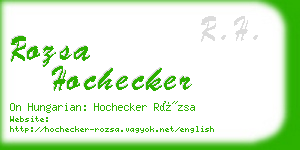 rozsa hochecker business card